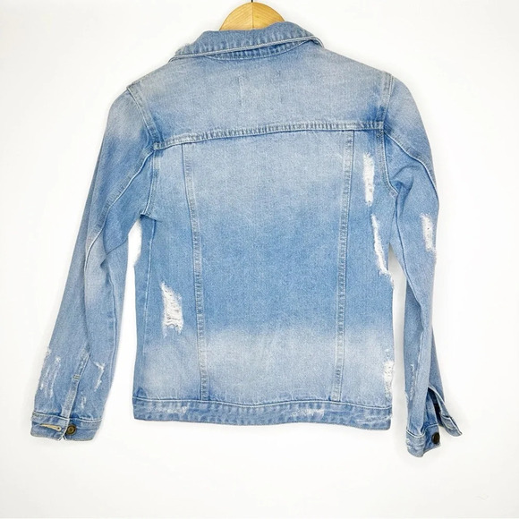 Altar’d State Distressed Denim Jacket Size XS - Picture 2 of 5